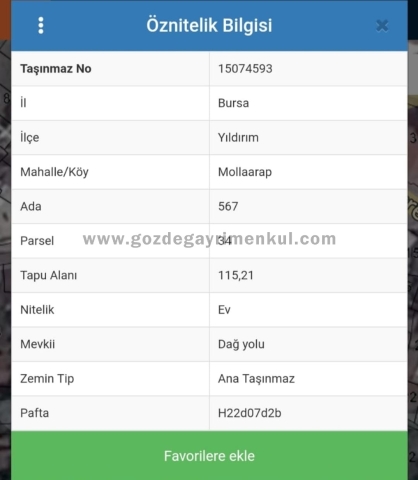 Bursa YILDIRIM Satılık Arsa - Foto: 2